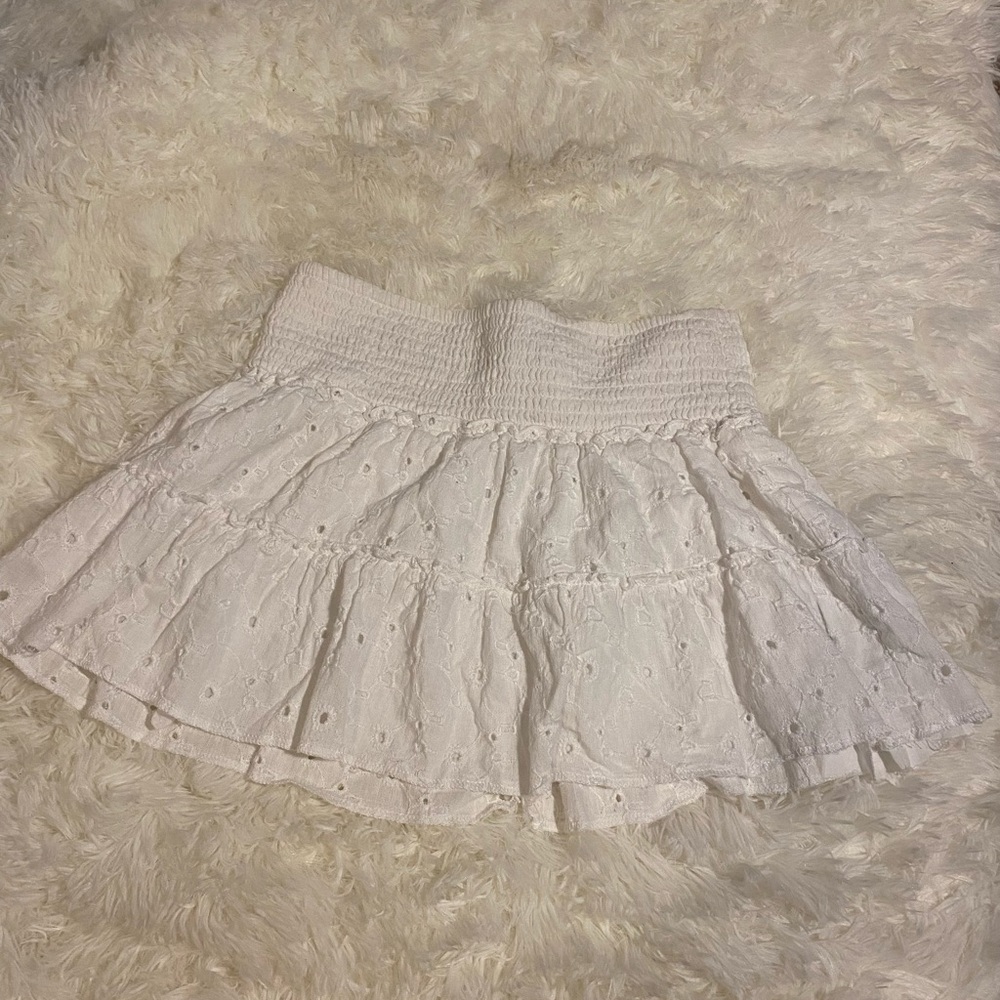 White Mini American Eagle Skirt